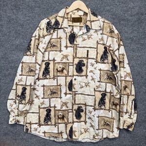 Magellan Sportswear XL Shirt Cream Cotton Hunting Labrador Retriever Dogs Ducks